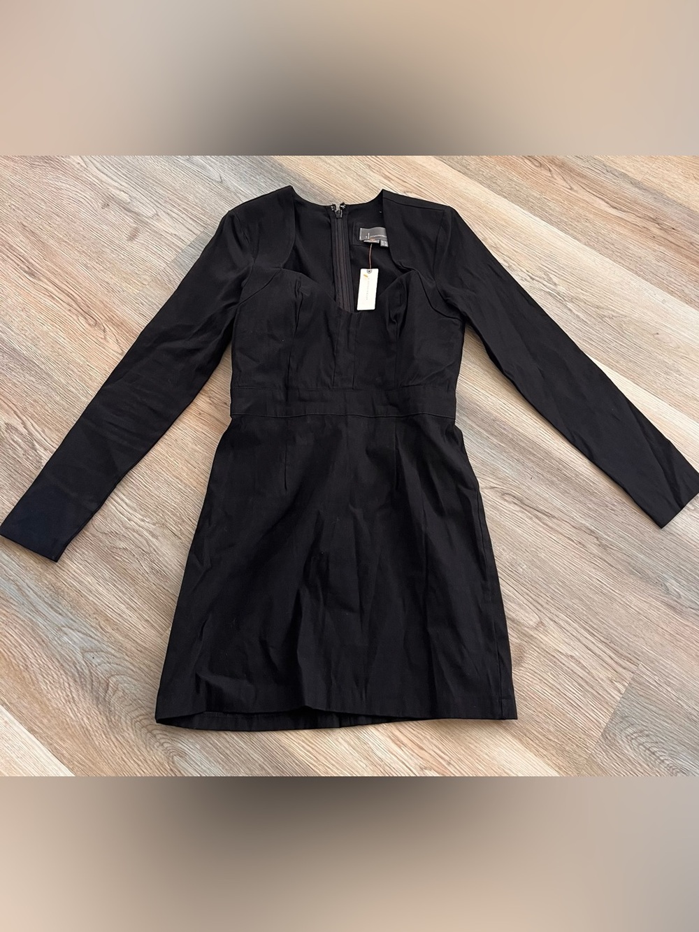 Anthropologie Long Sleeve Black Mini Dress - Classic Women's Cocktail Dress